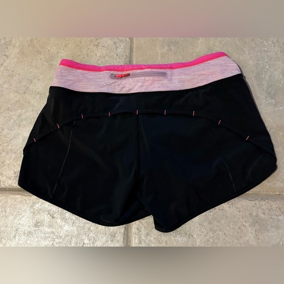 Rare Lululemon Run: Speed Short 4-Way Stretch 2014 Edition Black Magenta Size 6 - Picture 9 of 10